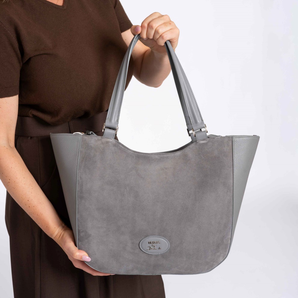 Shopper kabelka Brera modrá/zlato (9)