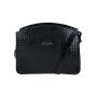 Velké crossbody Rich černé kroko/stříbro