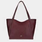 Velká shopper se zipem Louvre bordó/stříbro