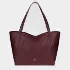 Shopper se zipem Louvre bordó/zlato