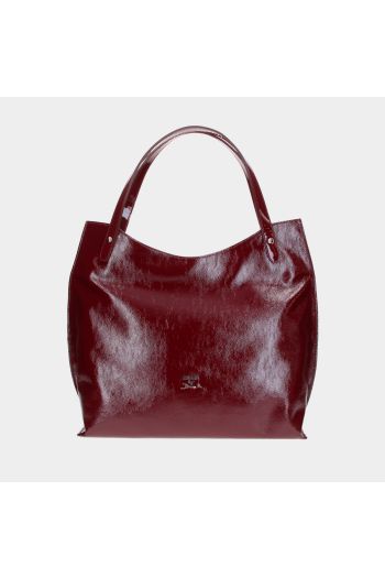 Shopper Autogram bordó lak/stříbro