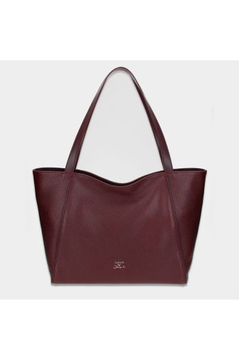 Shopper se zipem Louvre bordó/zlato