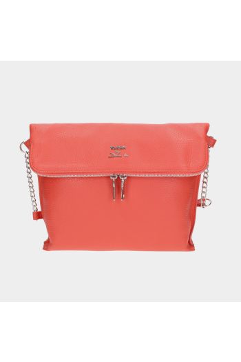 Crossbody Marina korálová/stříbro